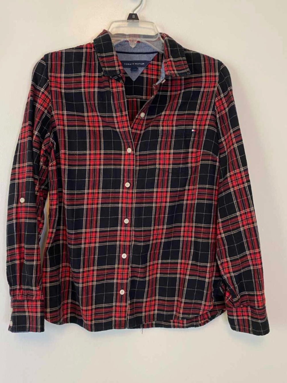 Tommy Hilfiger plaid shirt, size S/P